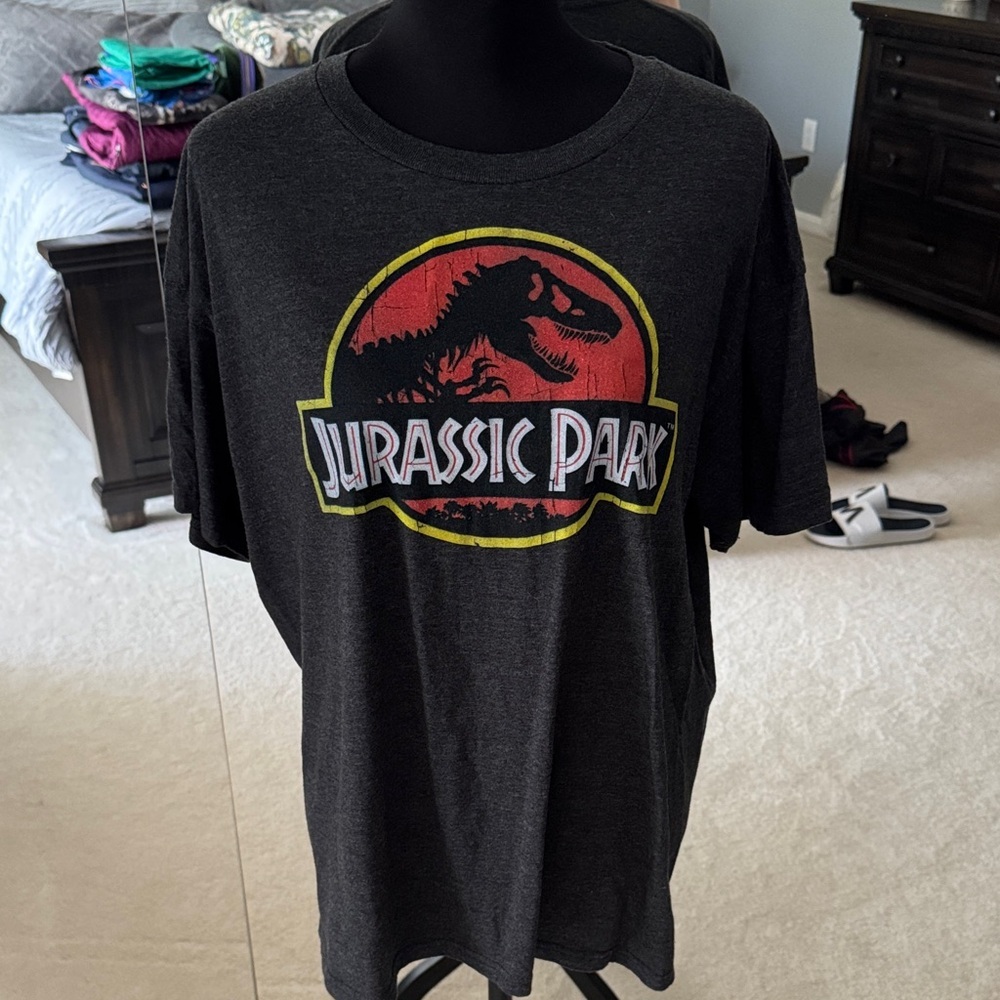 Jurassic Park Black Short Sleeve Tee